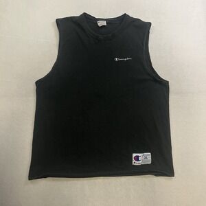 Vintage 90s Champion Black Tank Top Muscle Shirt Men's Size XL